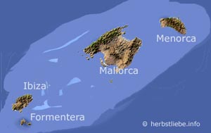 Übersicht über die Balearischen Inseln